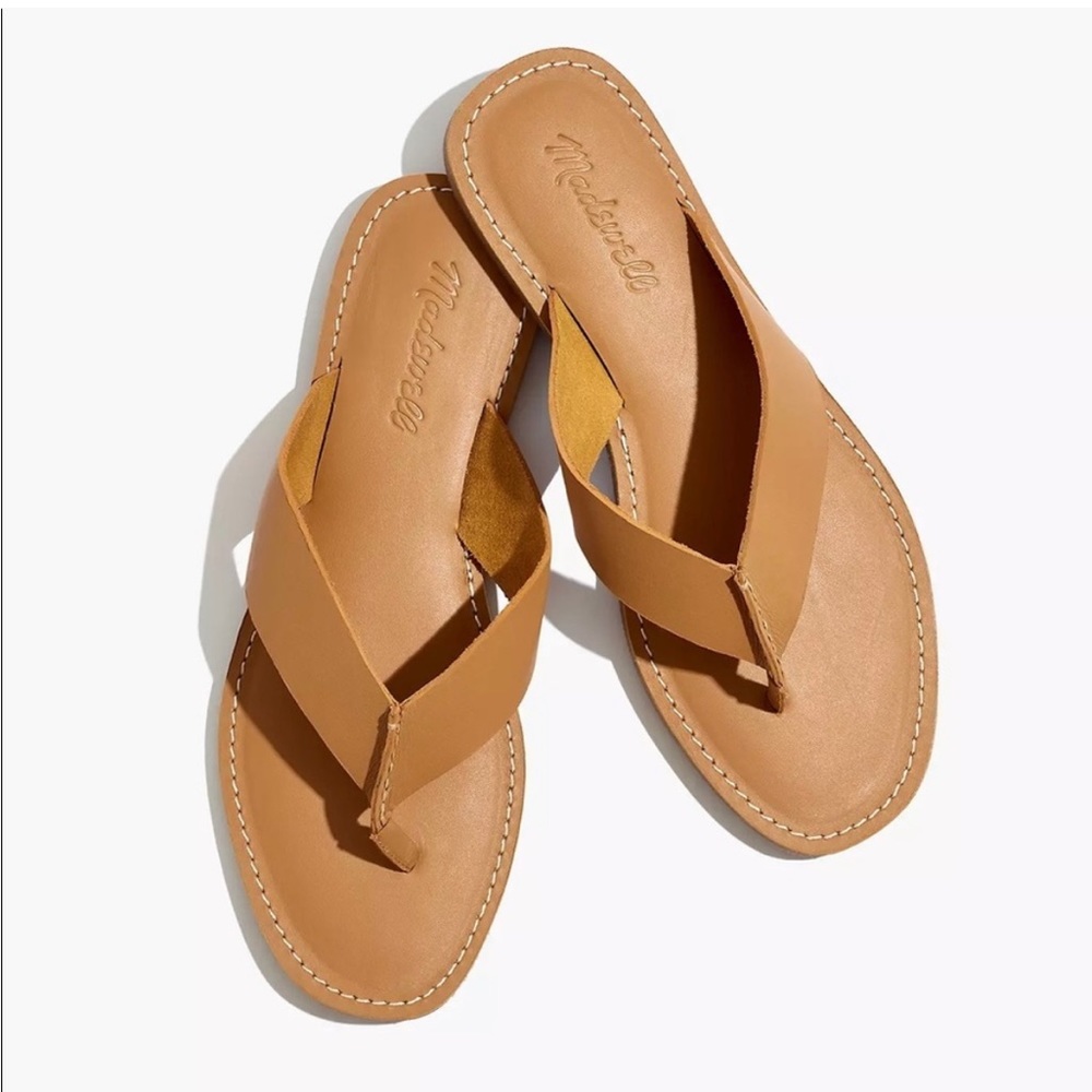 B3G50%off! Madewell Boardwalk Chunky tan sandals, Tan Leather